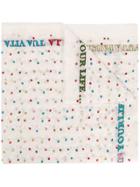 Faliero Sarti Embroidered Dot Scarf - White