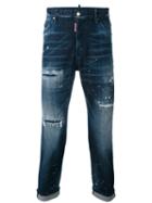 Dsquared2 - Distressed Skinny Jeans - Men - Cotton/spandex/elastane - 50, Blue, Cotton/spandex/elastane