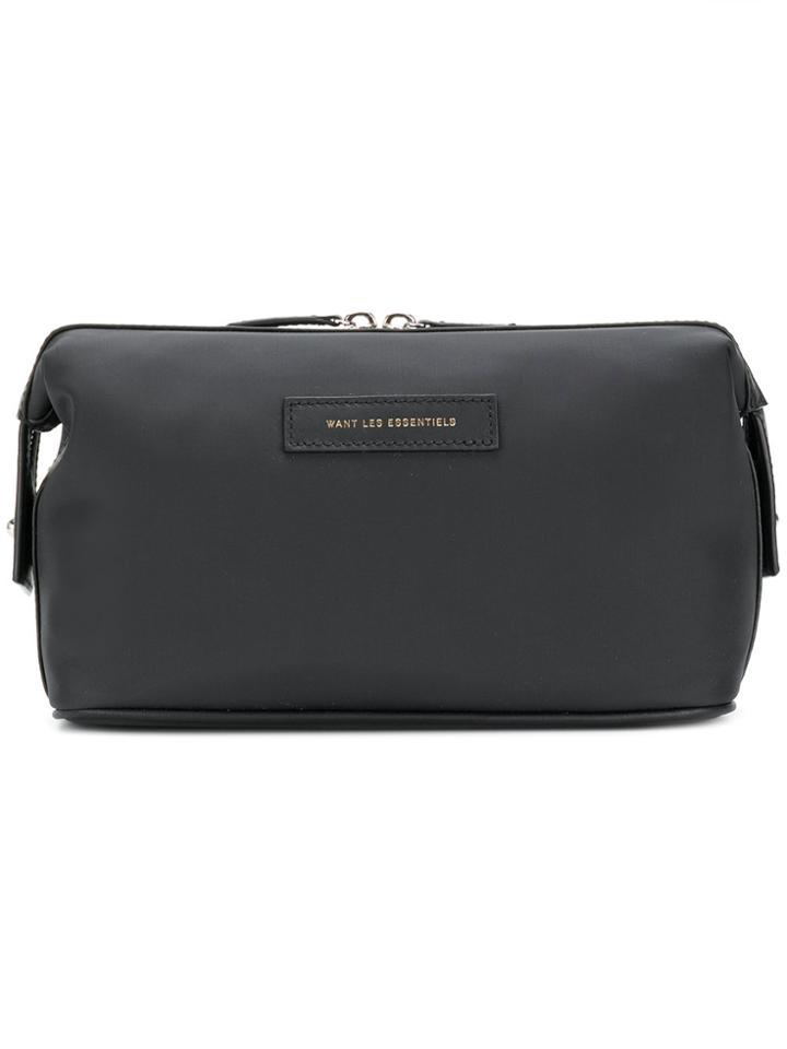 Want Les Essentiels De La Vie Kenyatta Wash Bag - Black