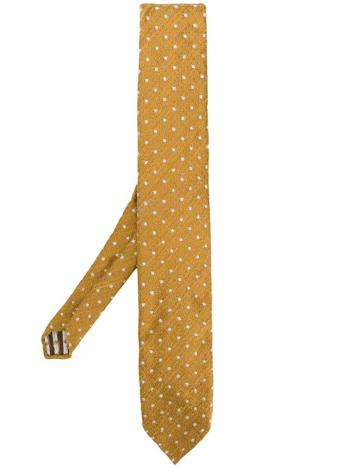 Lardini Classic Slim Tie - Yellow & Orange