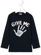 Il Gufo Give Me Hand Print Top, Toddler Boy's, Size: 3 Yrs, Blue