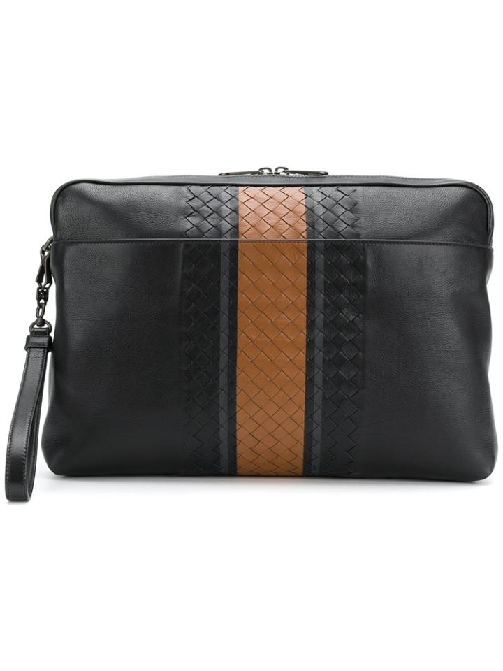 Bottega Veneta Nero Valinea Calf Document Case - Black