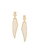 Maiyet Himalayan Headdress Earrings, Women's, Yellow/orange, Gold/other Fibers