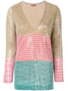 Missoni Sequined Striped Blouse - Multicolour