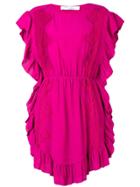 Iro Lace Panel Mini Dress - Pink