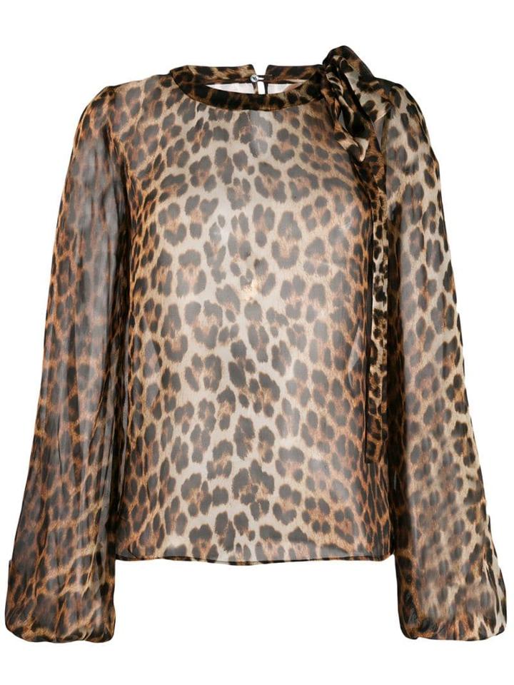 Nº21 Animal Print Blouse - Neutrals