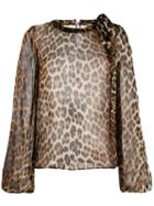 Nº21 Animal Print Blouse - Neutrals