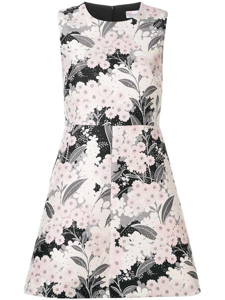 Red Valentino Floral Print Dress - Pink