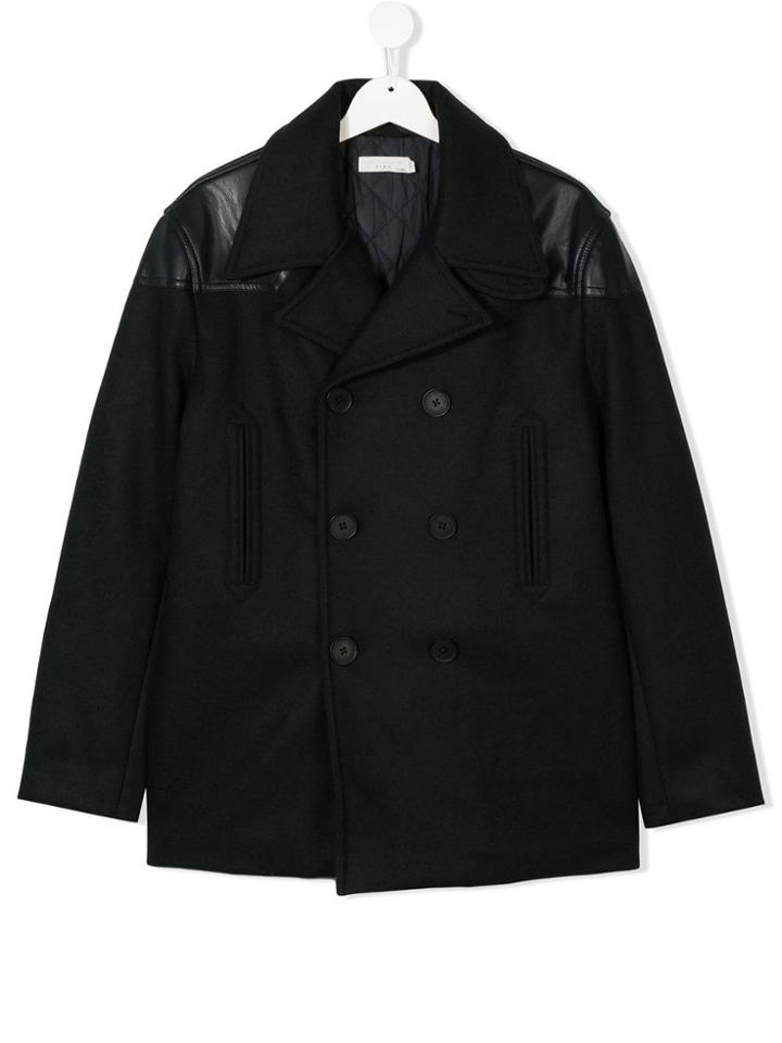 Stella Mccartney Kids Teen Double Breasted Peacoat - Blue