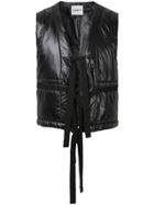 Takahiromiyashita The Soloist Padded Gilet With Tie Fastening - Black