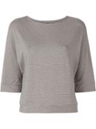 Eleventy Striped Sweatshirt, Women's, Size: L, Grey, Viscose/spandex/elastane