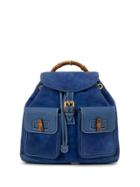 Gucci Pre-owned Bamboo Line Rucksack - Blue