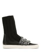 Gloria Coelho Mid Calf Sock Sneakers - Black