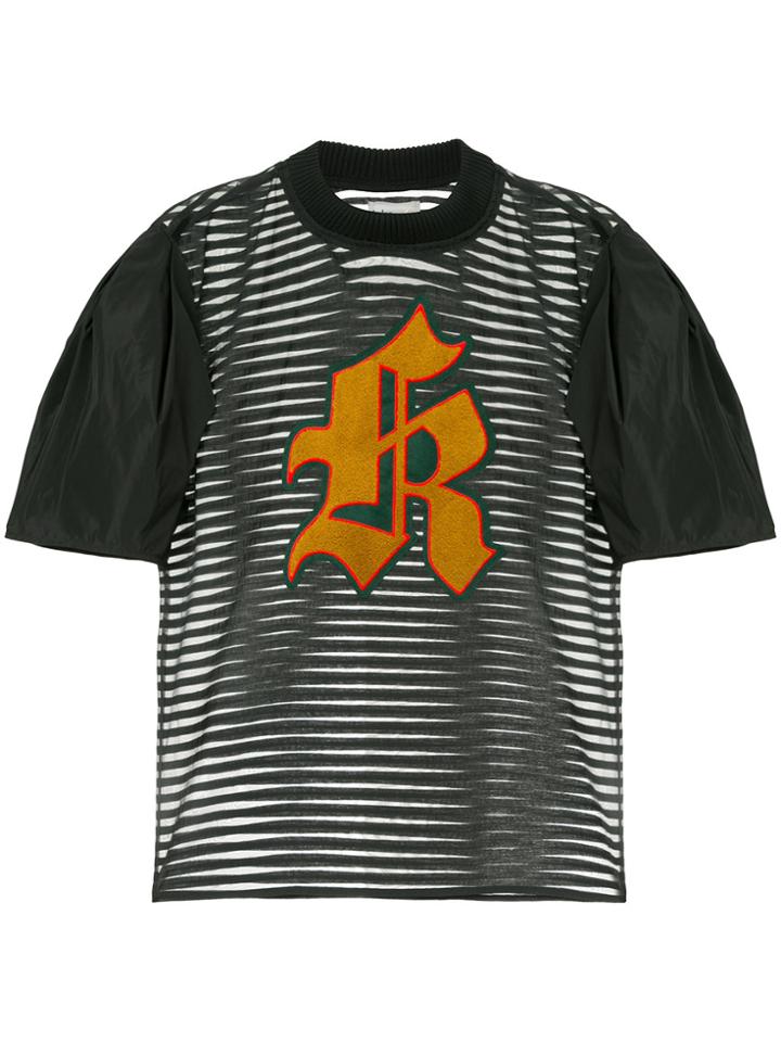 Kolor Sheer Appliqué Logo Top - Grey