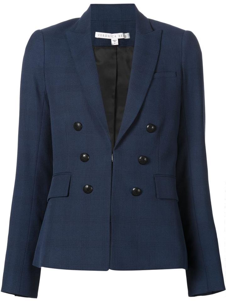 Veronica Beard Fine Checked Blazer