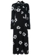 Saint Laurent 70's Hibiscus Motif Shirt Dress