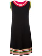 No21 Striped Detail Shift Dress, Women's, Size: 42, Black, Polyamide/polyester/viscose