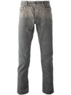 Rick Owens Drkshdw Faded Panel Tapered Jeans, Men's, Size: 33, Blue, Cotton