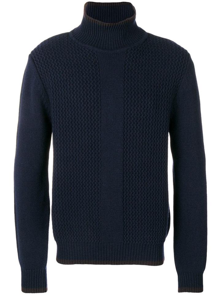Salvatore Ferragamo Turtle Neck Jumper - Blue