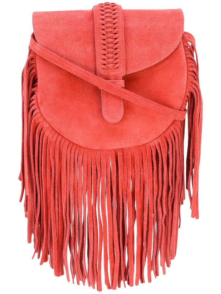 Grace Atelier De Luxe - Gamine Shoulder Bag - Women - Calf Suede - One Size, Red, Calf Suede