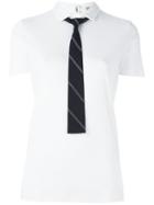 Brunello Cucinelli Tie Detail Blouse, Women's, Size: Medium, White, Cotton/polyamide/spandex/elastane/virgin Wool