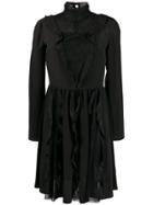 Red Valentino Red(v) Lace Embellished Pleated Dress - Black