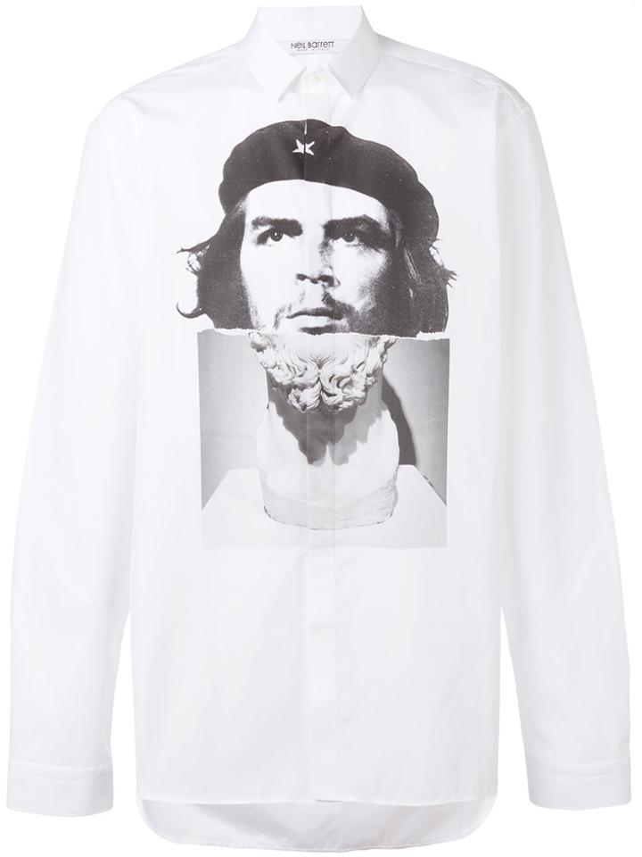 Neil Barrett Che Guevara Print Shirt - White