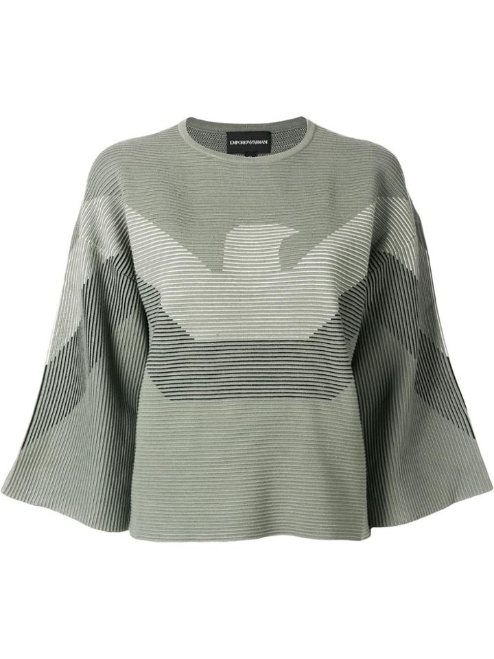 Emporio Armani Blended Logo Sweater - Green