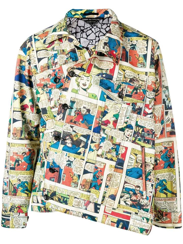 Comme Des Garçons Homme Plus Pop Art Print Jacket - Yellow