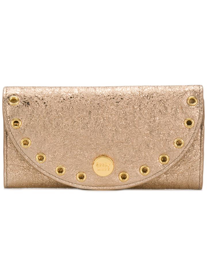 See By Chloé Rivet Detail Wallet - Metallic