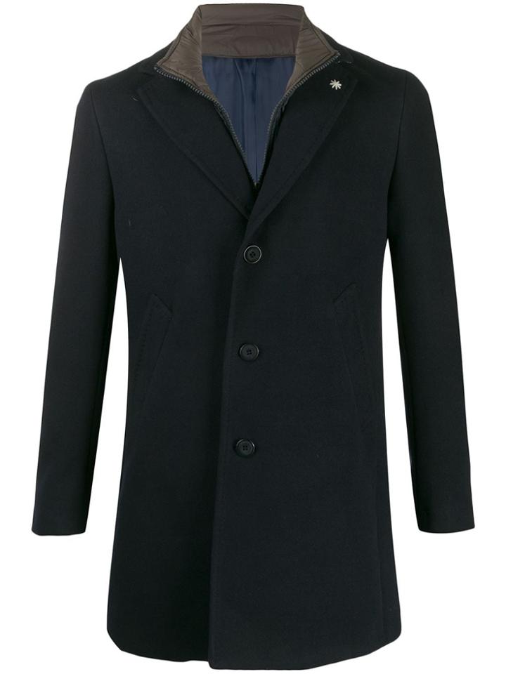 Manuel Ritz Slim-fit Coat - Blue