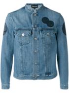 Emporio Armani Patch Denim Jacket, Men's, Size: Xl, Blue, Cotton