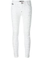 Philipp Plein 'illegal Fight Club' Skinny Jeans - White