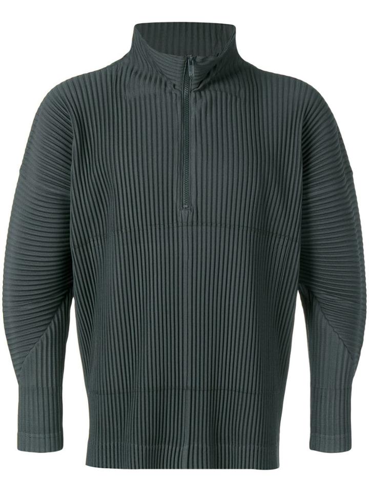 Homme Plissé Issey Miyake Ribbed Jacket - Grey
