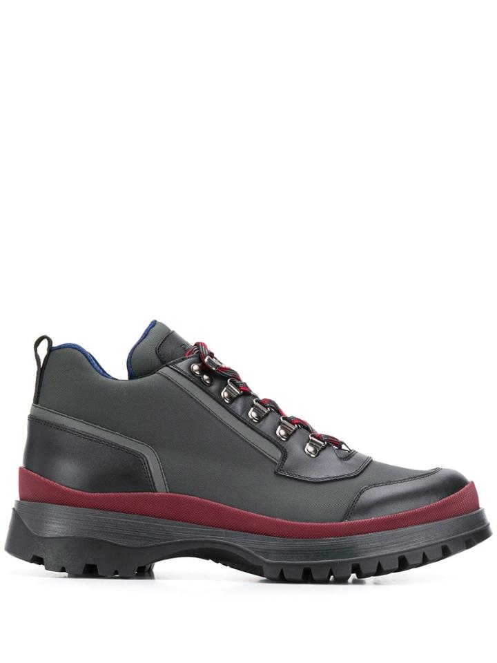 Prada Lace-up Trekking Boots - Grey