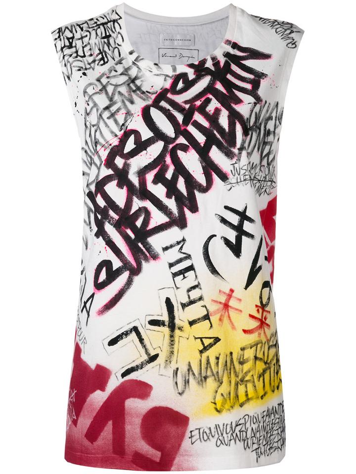 Faith Connexion - Printed Tank Top - Women - Cotton - M, Women's, White, Cotton