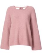 Co Tie Back Jumper - Pink & Purple