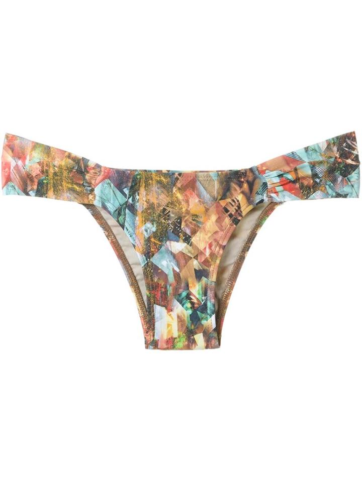 Lygia & Nanny Printed Bikini Briefs, Women's, Size: 38, Green, Polyamide/spandex/elastane