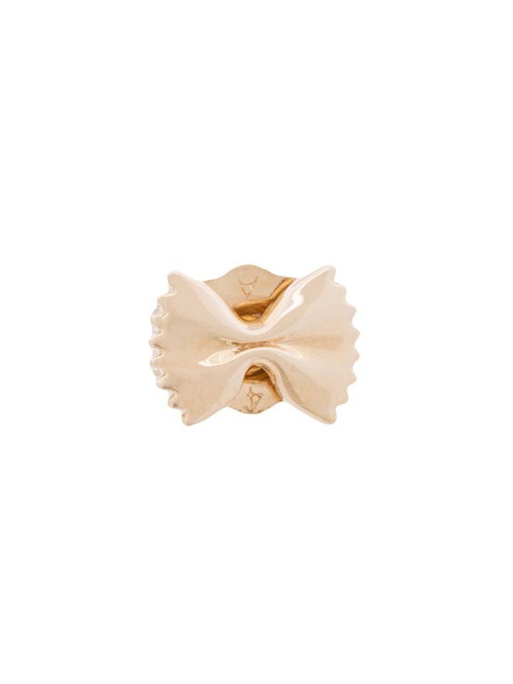 Alison Lou 14kt Yellow Gold Bowtie Earring - Metallic