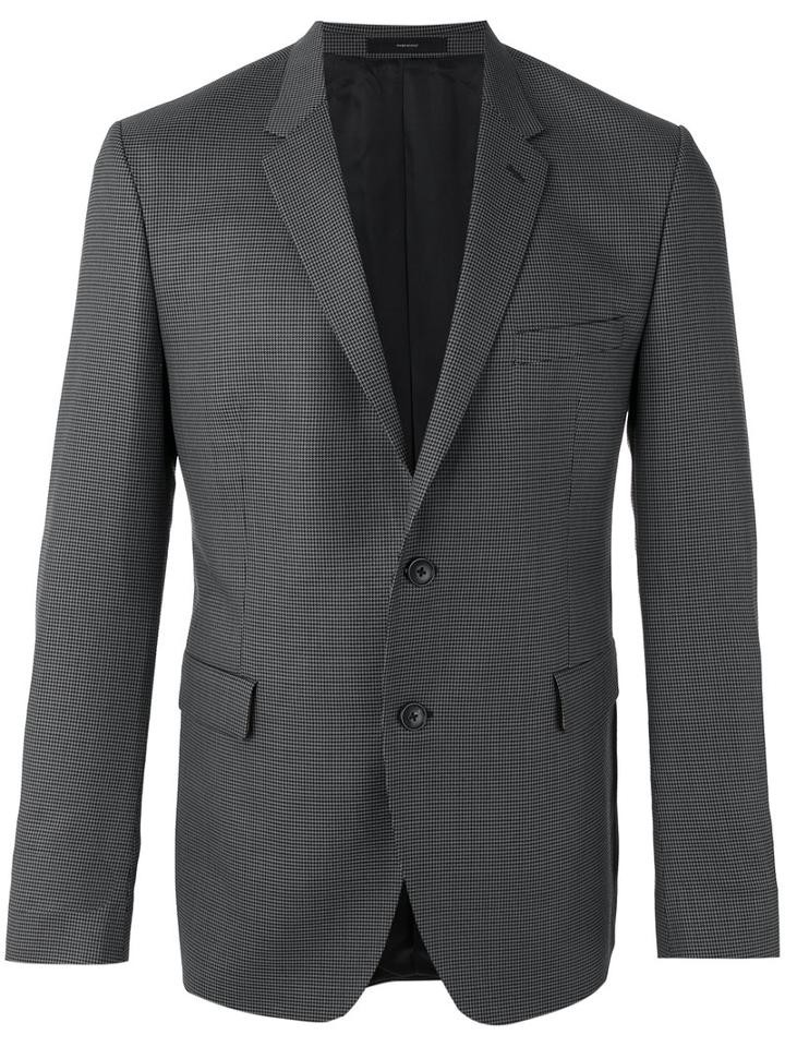 Ps By Paul Smith Houndstooth Print Blazer, Men's, Size: 46, Black, Wool/cupro