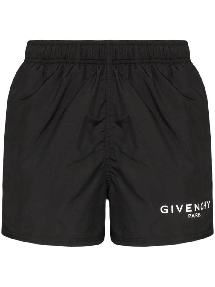 Givenchy Logo Print Swim Shorts - Black