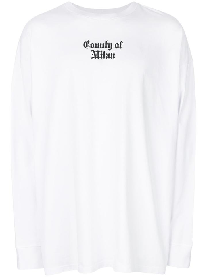 Marcelo Burlon County Of Milan Nine Flags Long Sleeve Tee - White