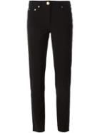 Moschino Straight Leg Trousers, Women's, Size: 46, Black, Polyester/triacetate