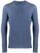 Barba Long-sleeve Knitted Sweater - Blue