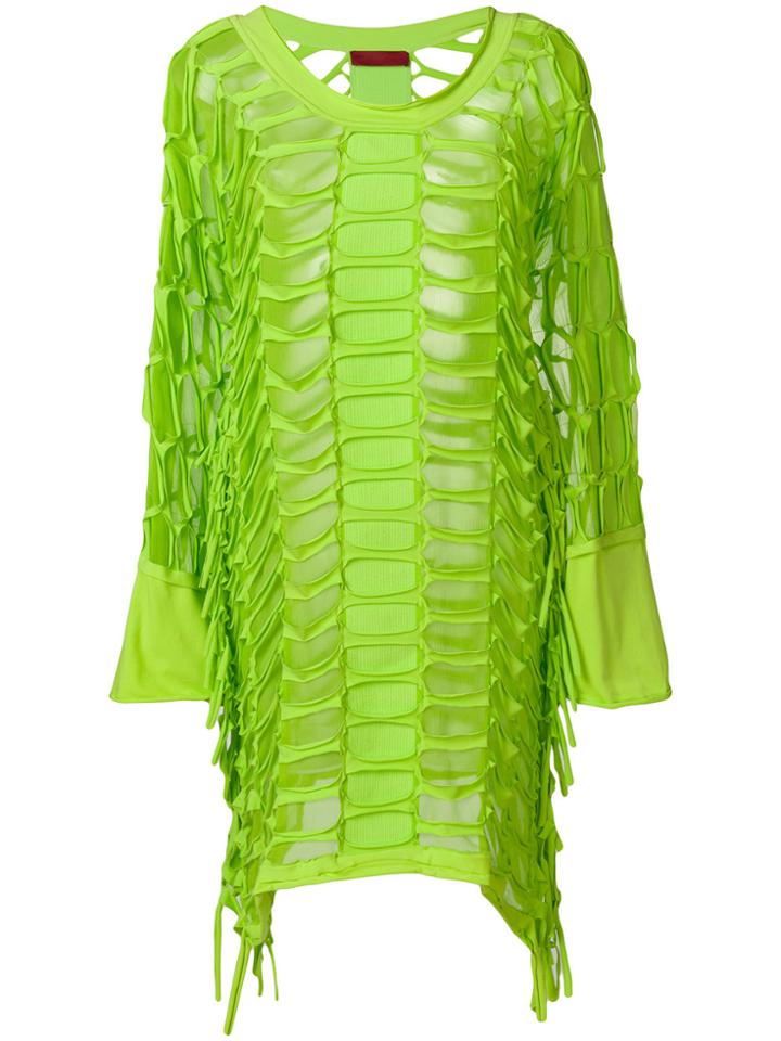 Di Liborio Laser Net Asymmetric Dress - Green