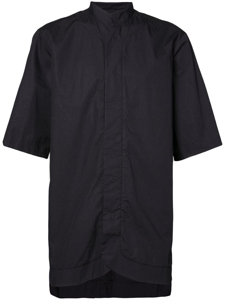 Nostra Santissima Mandarin Collar Shirt - Black