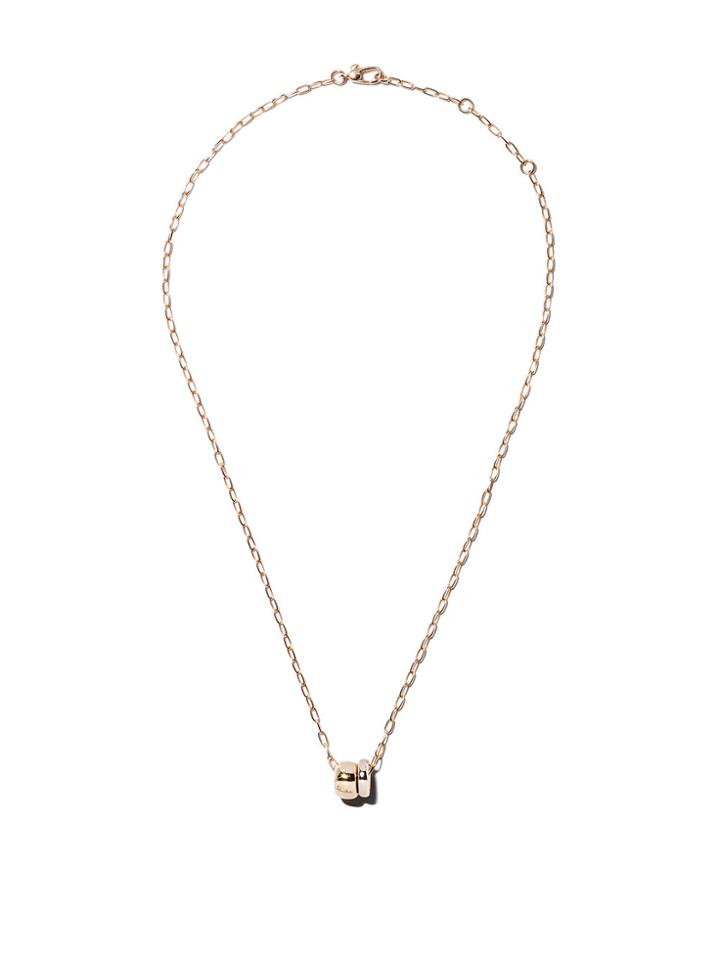 Pomellato 18kt Rose & White Gold Iconica Double Ring Pendant Necklace