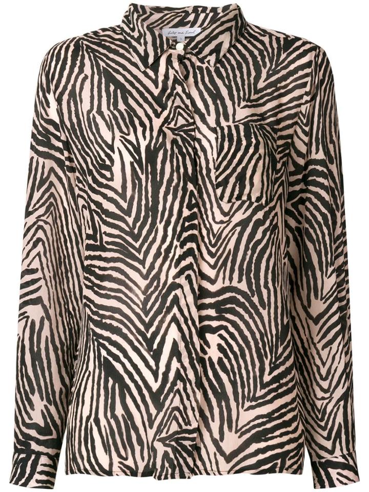 Lily And Lionel Zebra Print Shirt - Nude & Neutrals
