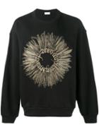 Dries Van Noten Psychedelic Embroidered Sweatshirt, Men's, Size: Medium, Black, Cotton