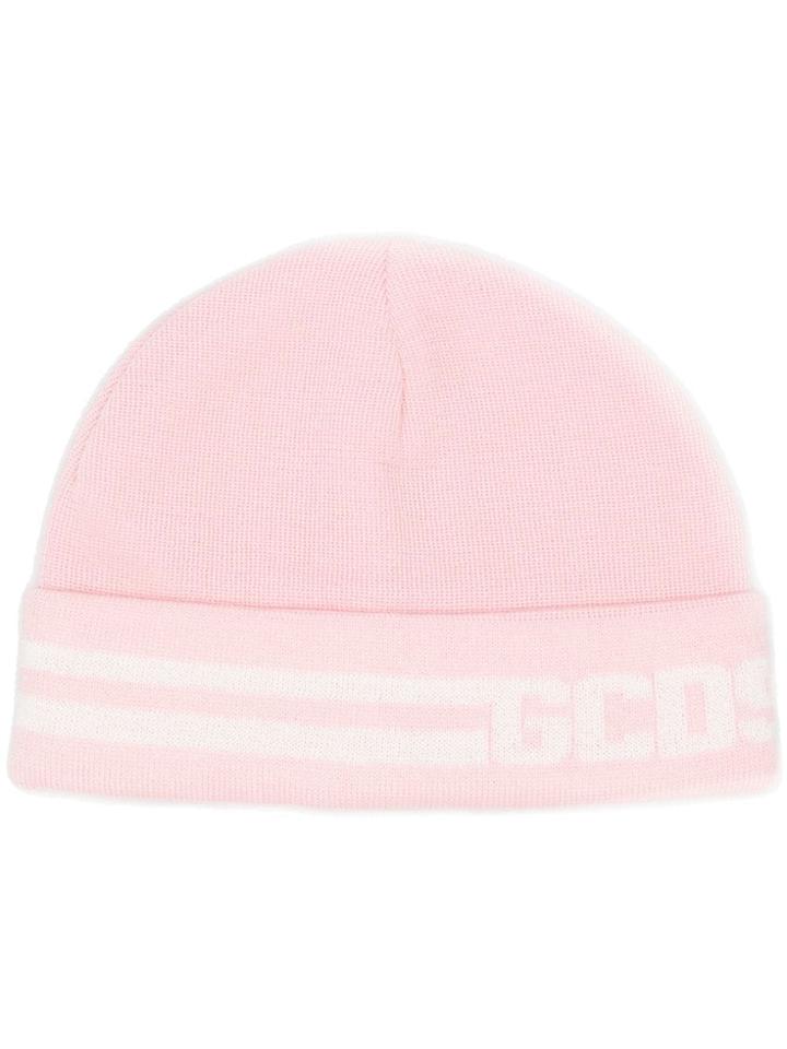 Gcds Logo Beanie Hat - Pink
